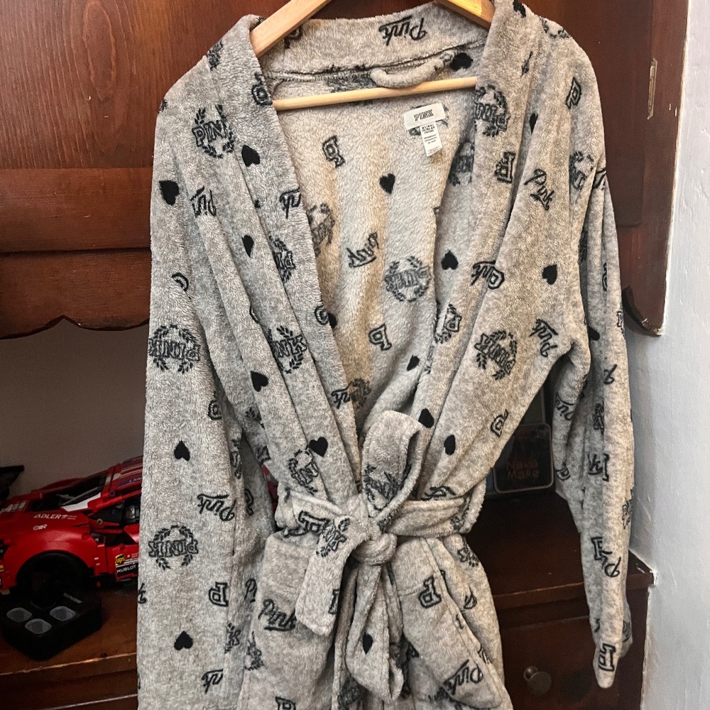 Pink gray robe